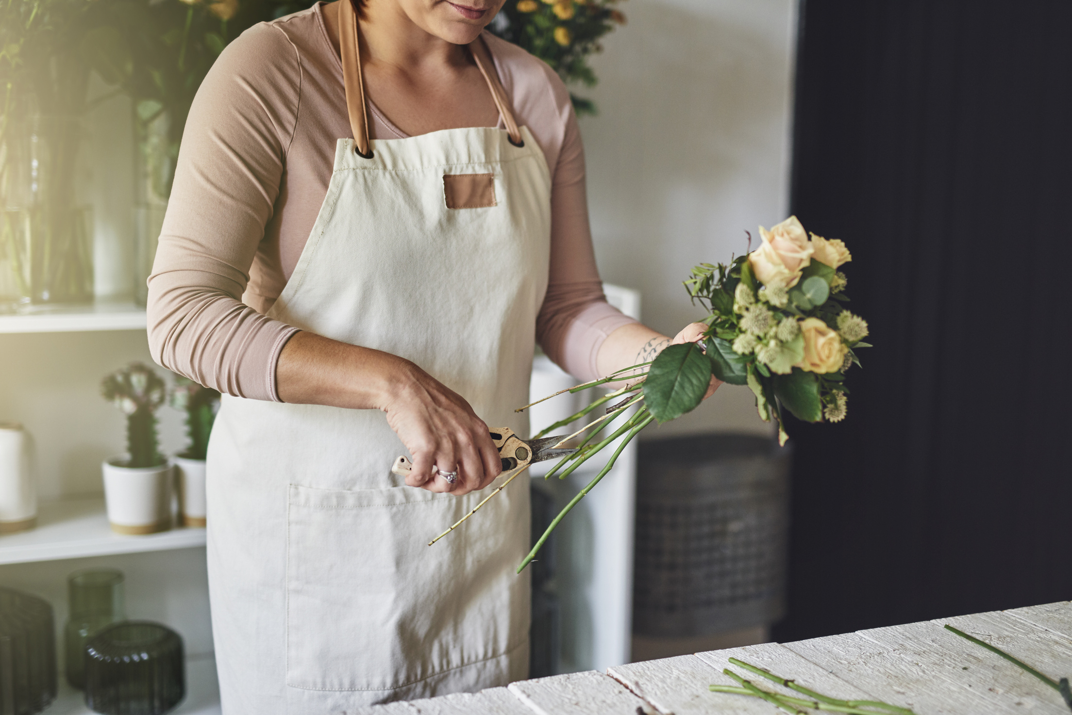 Female Florist Working 