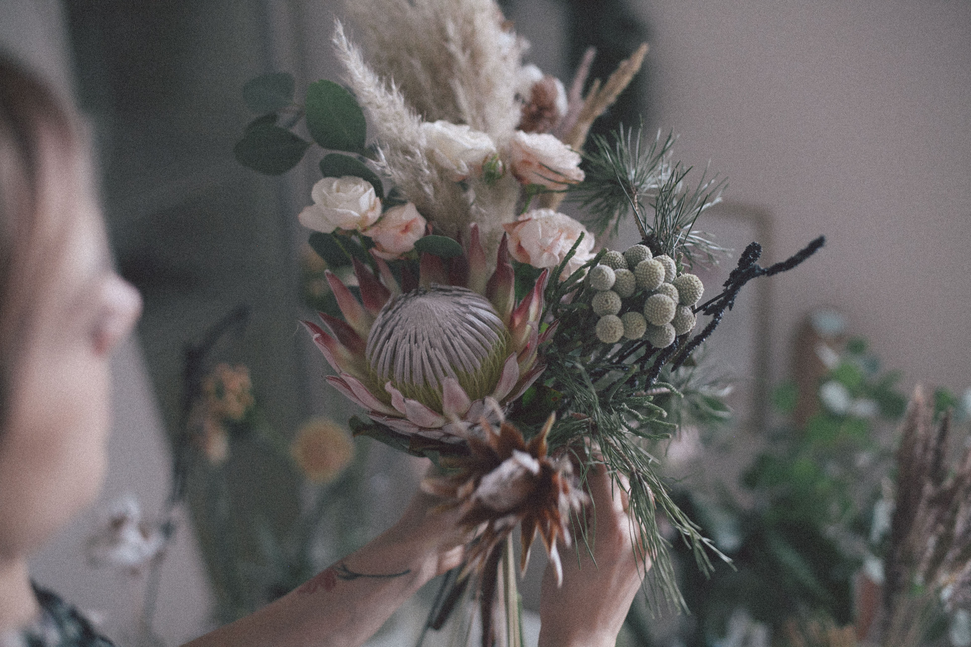 Young florist working